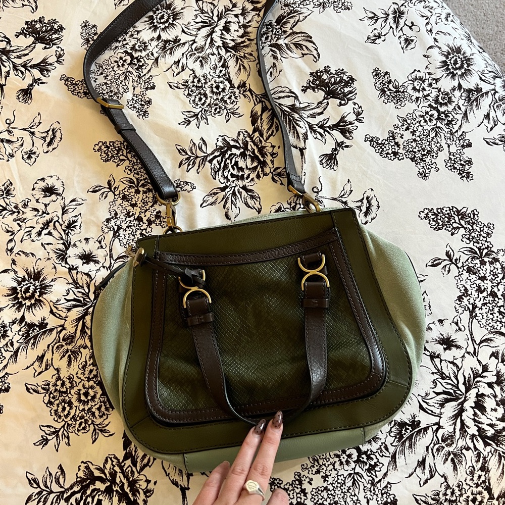 Fossil Two-Tone Green Crossbody Bag - Picture 4 of 6